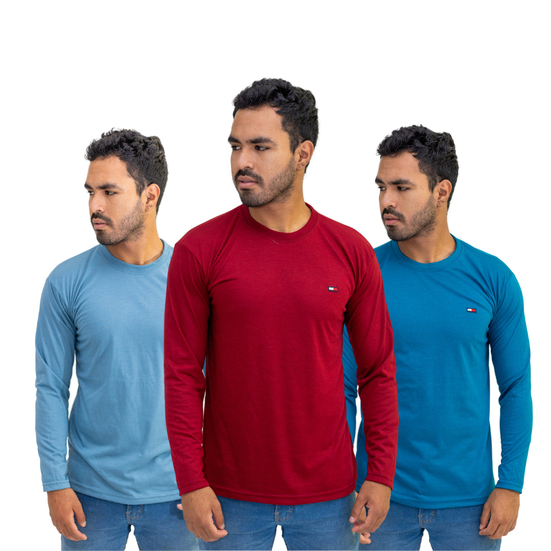 🔥PACK SORPRESA x 3 Polos MANGA LARGA BASICO - 1 Pack x S/22.50
