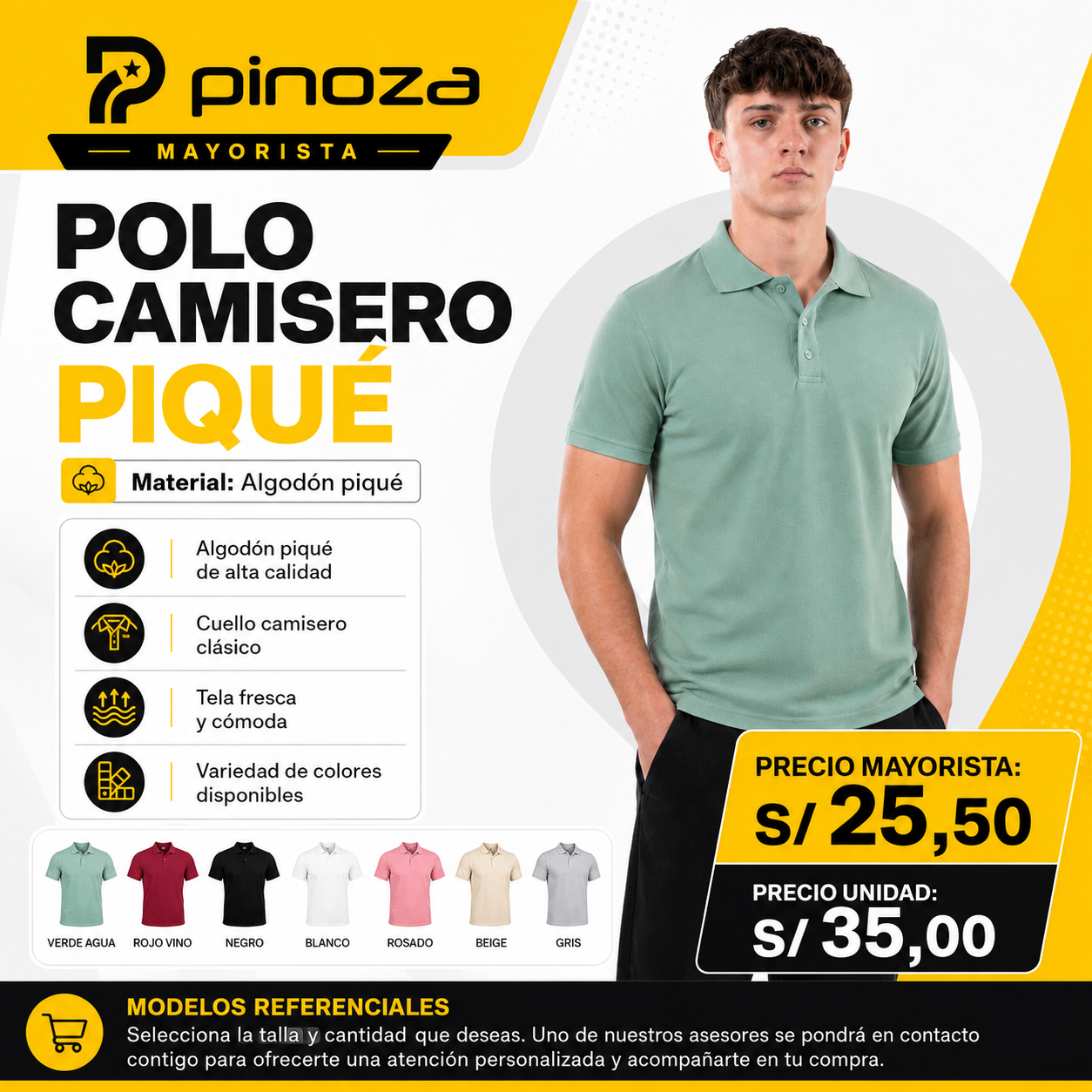 POLO CAMISERO PIQUE