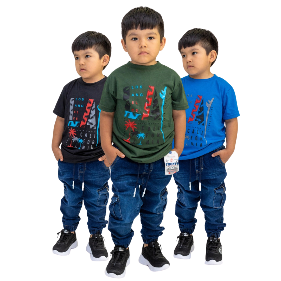 🔥PACK SORPRESA x 3 POLOS ESTAMPADO NIÑO- 1 PACK x S/ 16.50