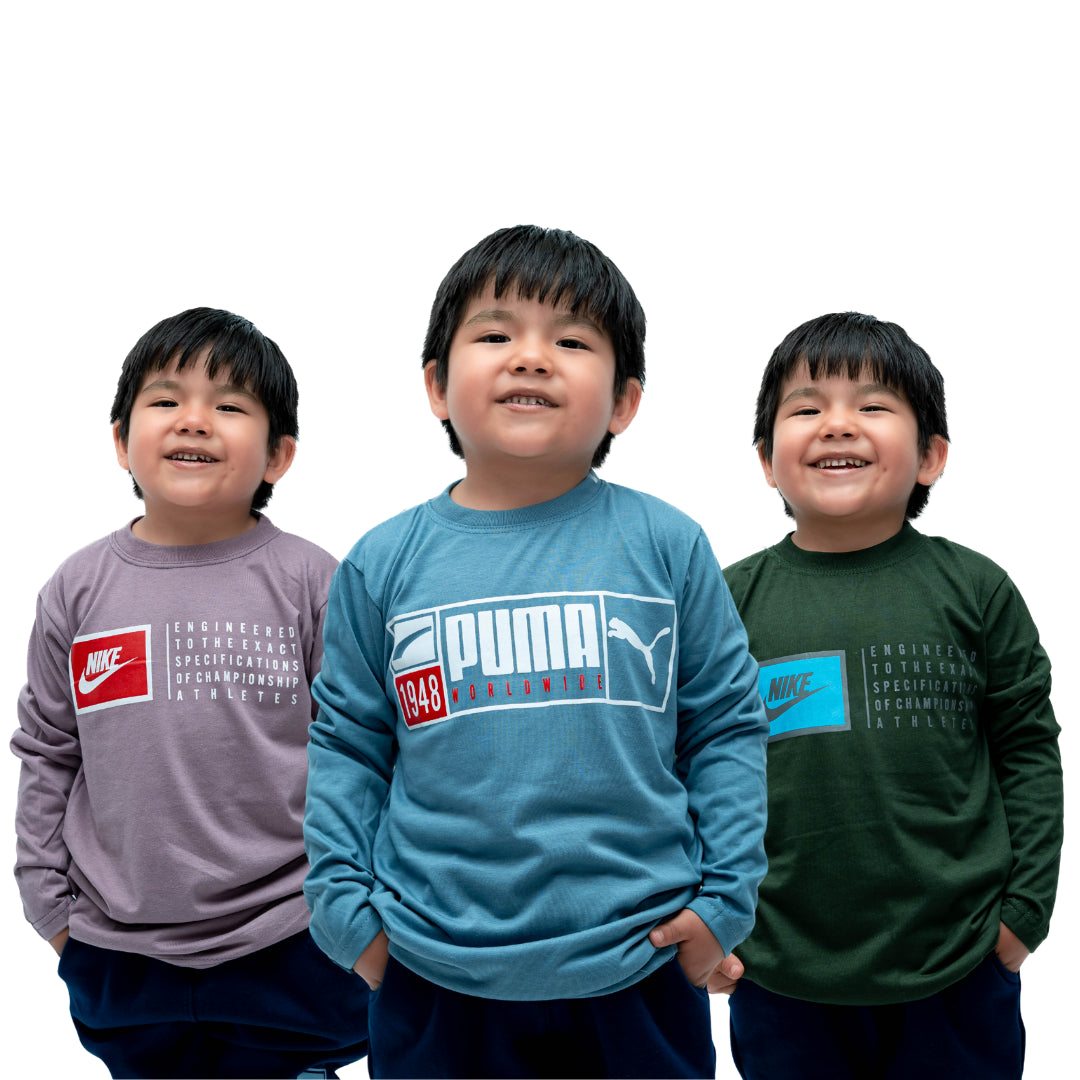 🔥PACK SORPRESA x 12 MANGA LARGA KIDS- 1 Pack x S/78.00