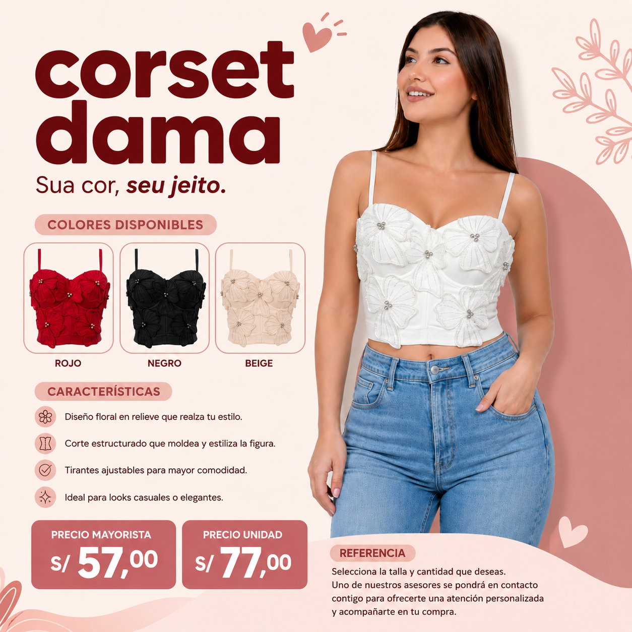 CORSET FLORA PEARL