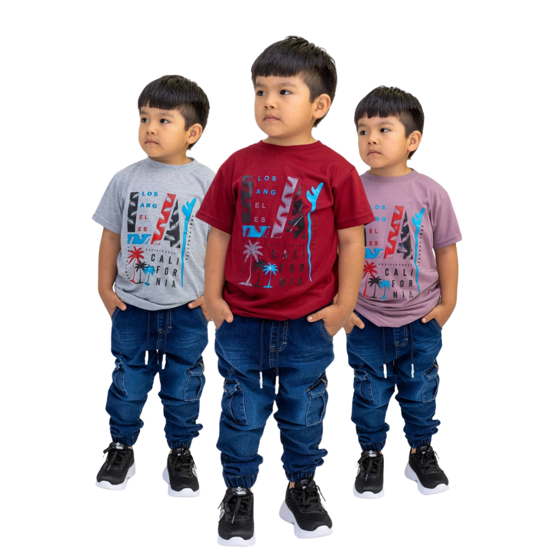 🔥PACK SORPRESA x 3 POLOS ESTAMPADO NIÑO- 1 PACK x S/ 16.50