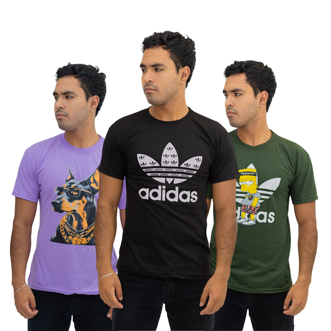 SET MISTERIOSO x 15 POLOS M/C ESTAMPADO