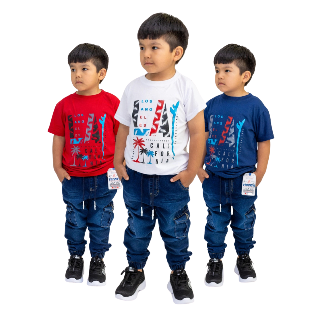 🔥PACK SORPRESA x 3 POLOS ESTAMPADO NIÑO- 1 PACK x S/ 16.50