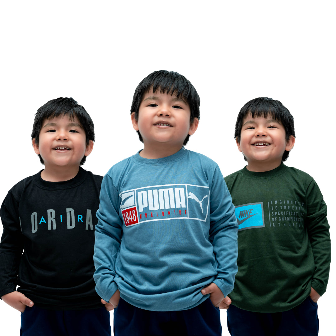 🔥PACK SORPRESA x 12 MANGA LARGA KIDS- 1 Pack x S/78.00