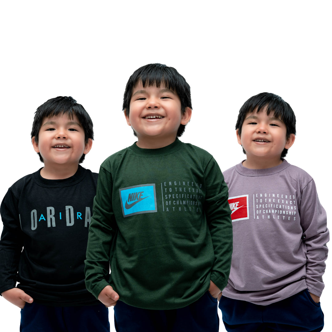 🔥PACK SORPRESA x 12 MANGA LARGA KIDS- 1 Pack x S/78.00