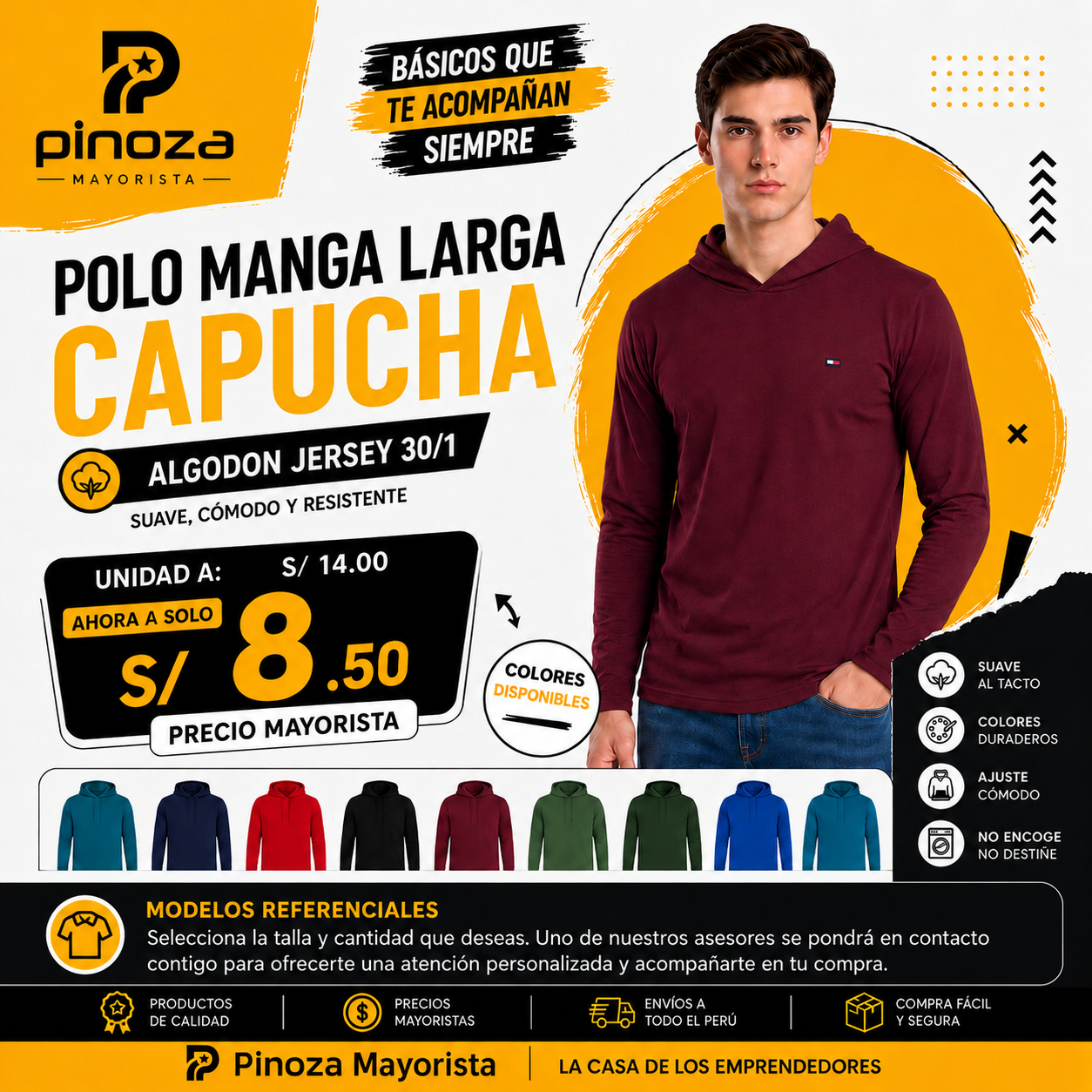 POLO M/L CAPUCHA