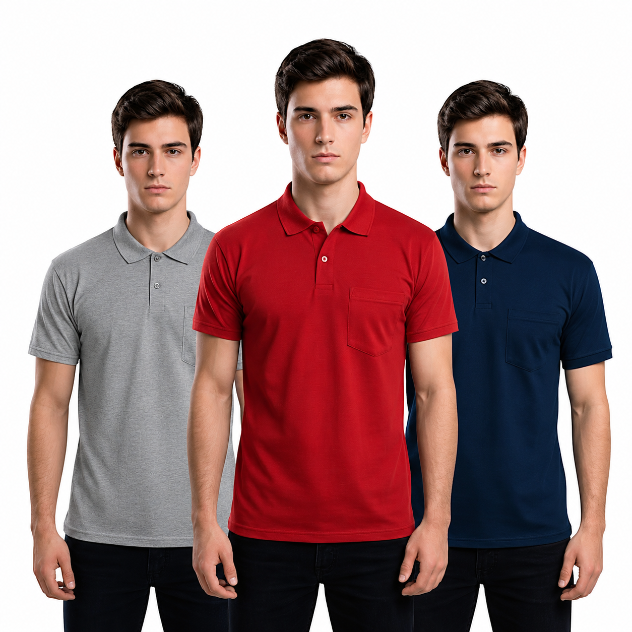 SET MISTERIOSO x 3 POLOS CAMISERO