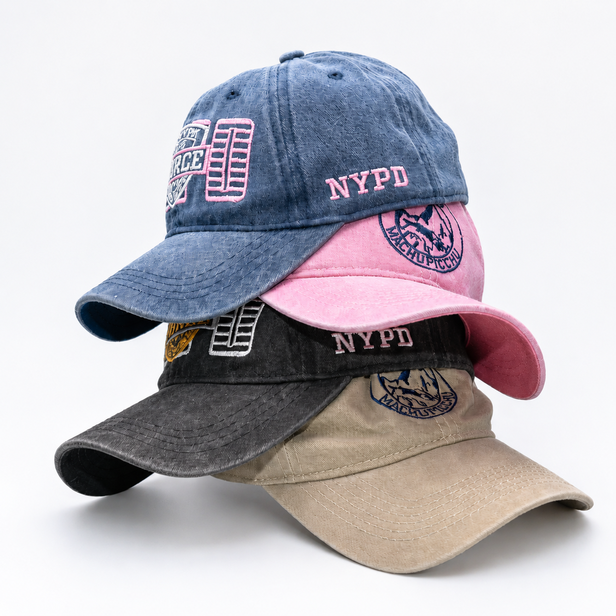 SET MISTERIOSO x 3 GORRAS AESTHETIC