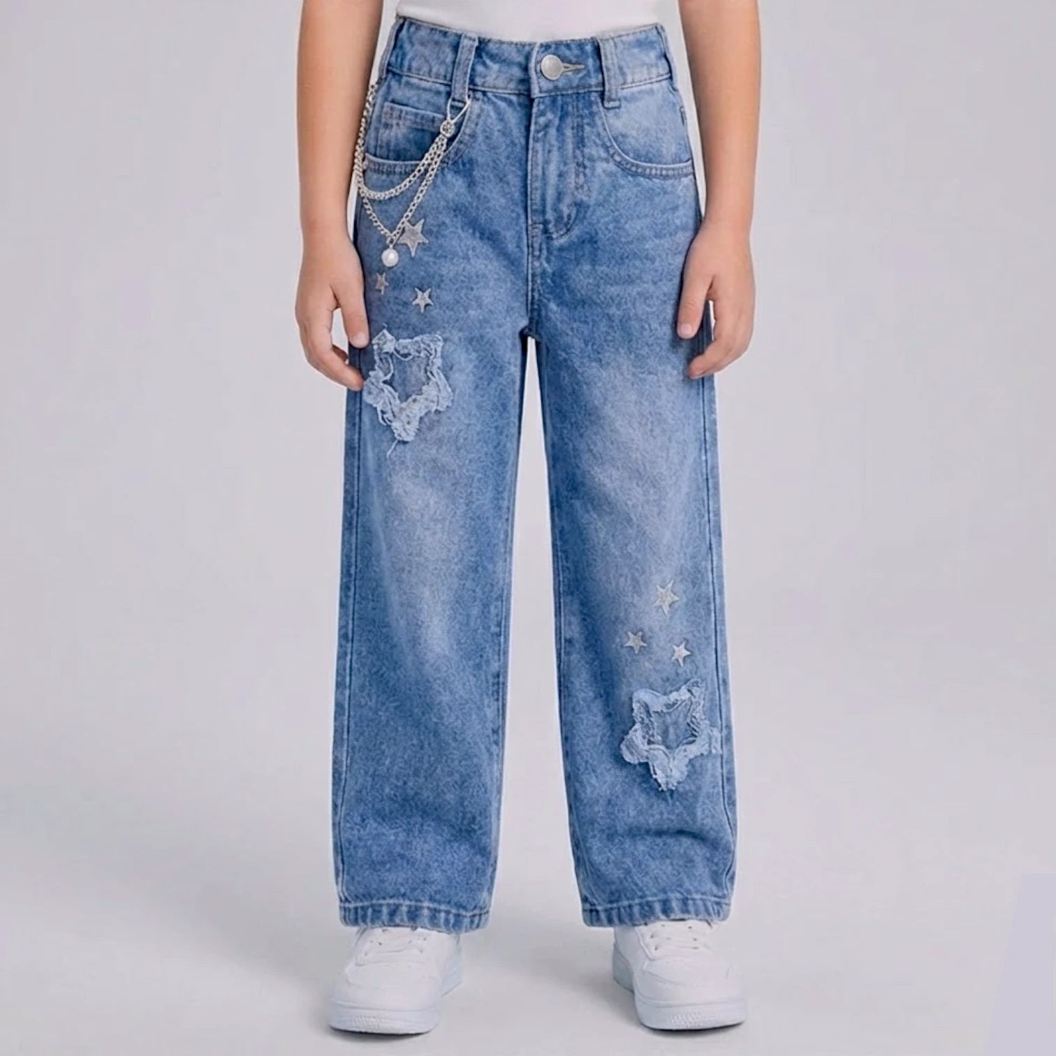 PANTALON JEANS ESTRELLA PALAZO