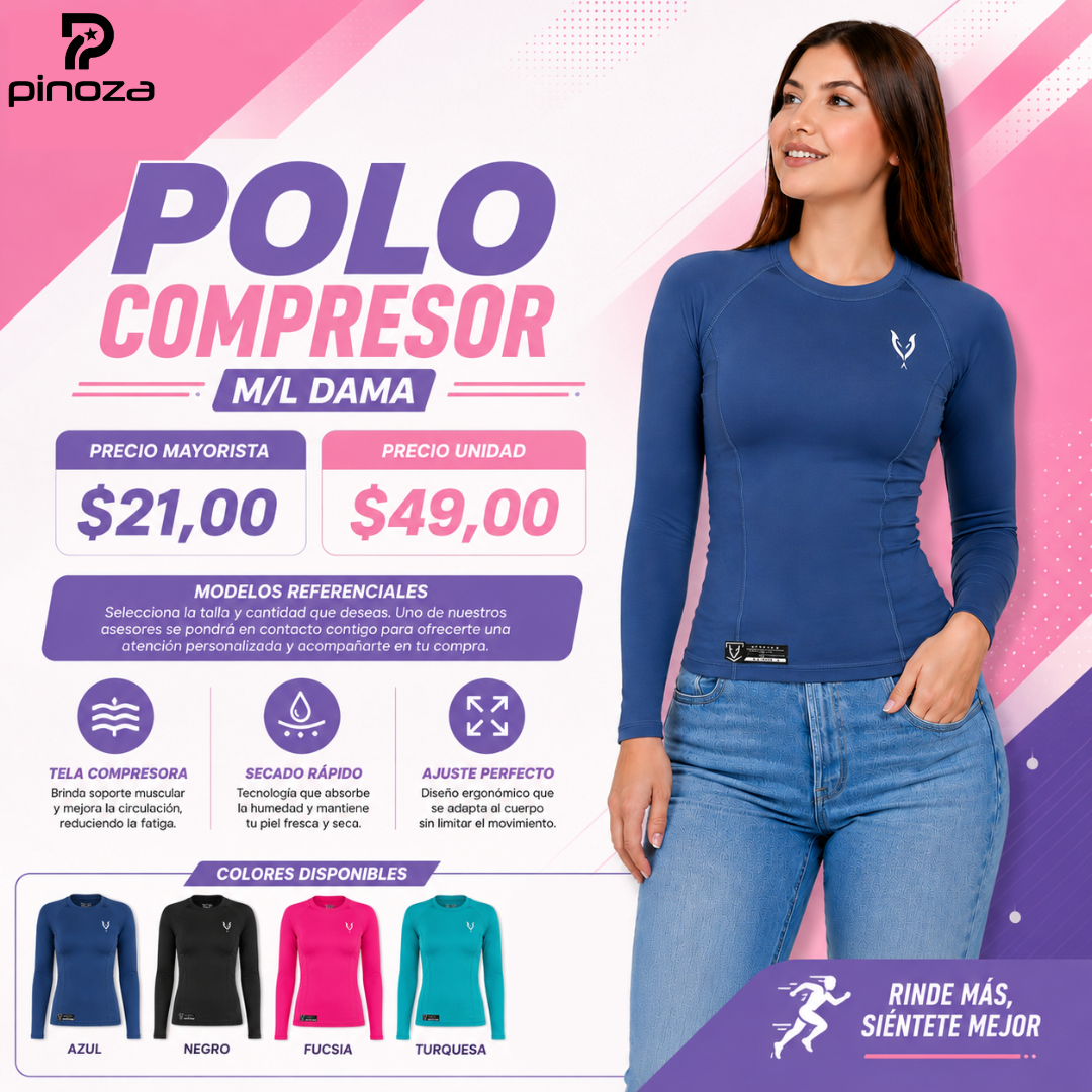 POLO COMPRESOR M/L DAMA