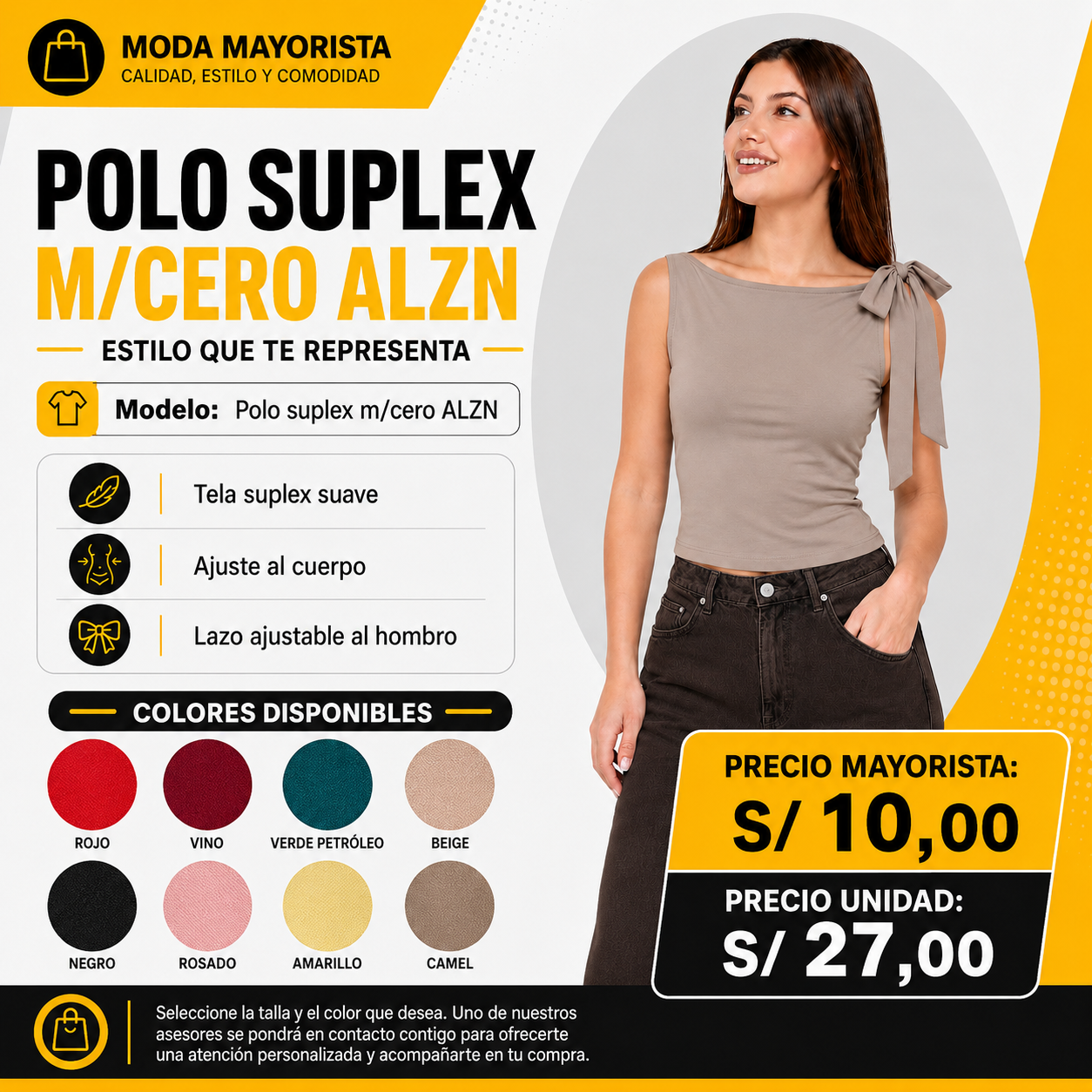 POLO SUPLEX M/CERO ALZN