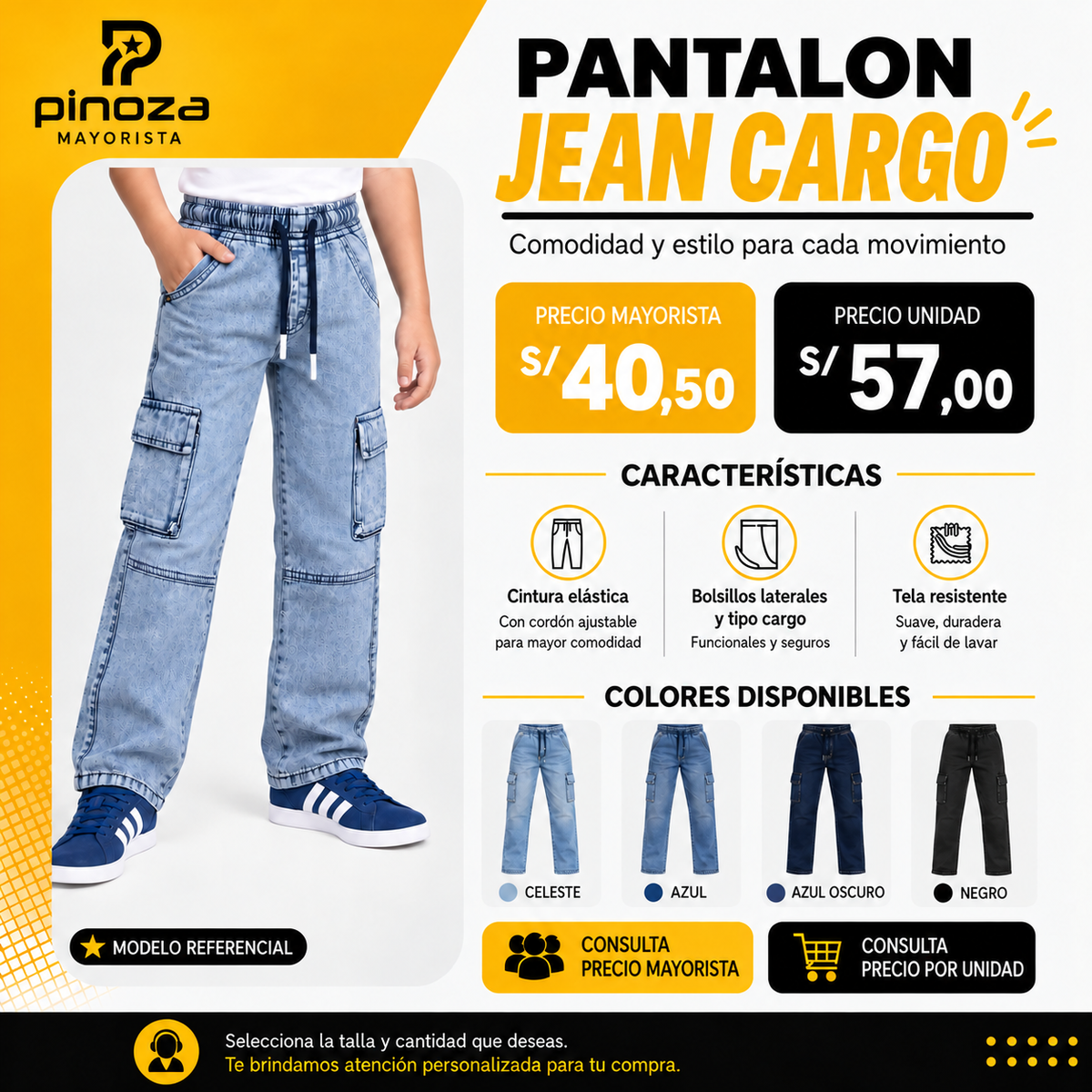 PANTALON CARGO NIÑO