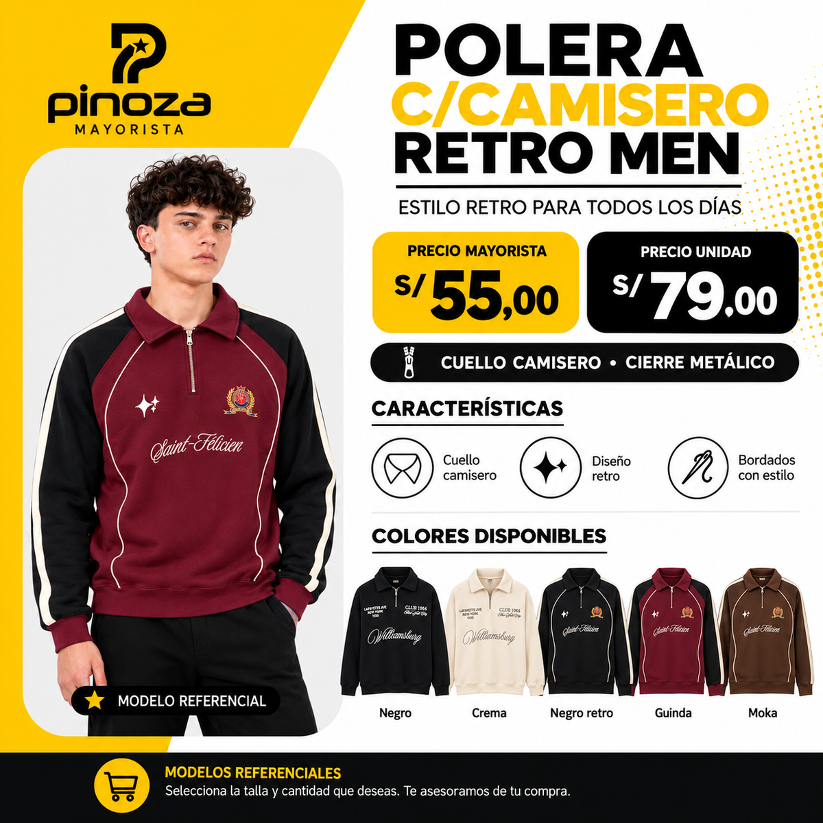 POLERA C/CAMISERO RETRO MEN
