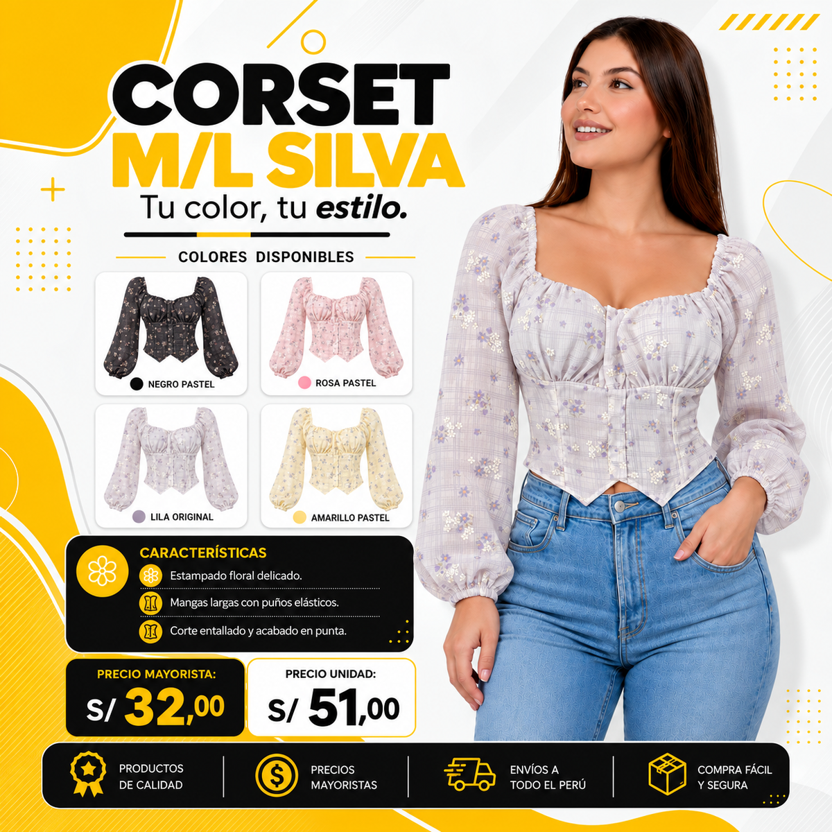 CORSET M/L SILVA