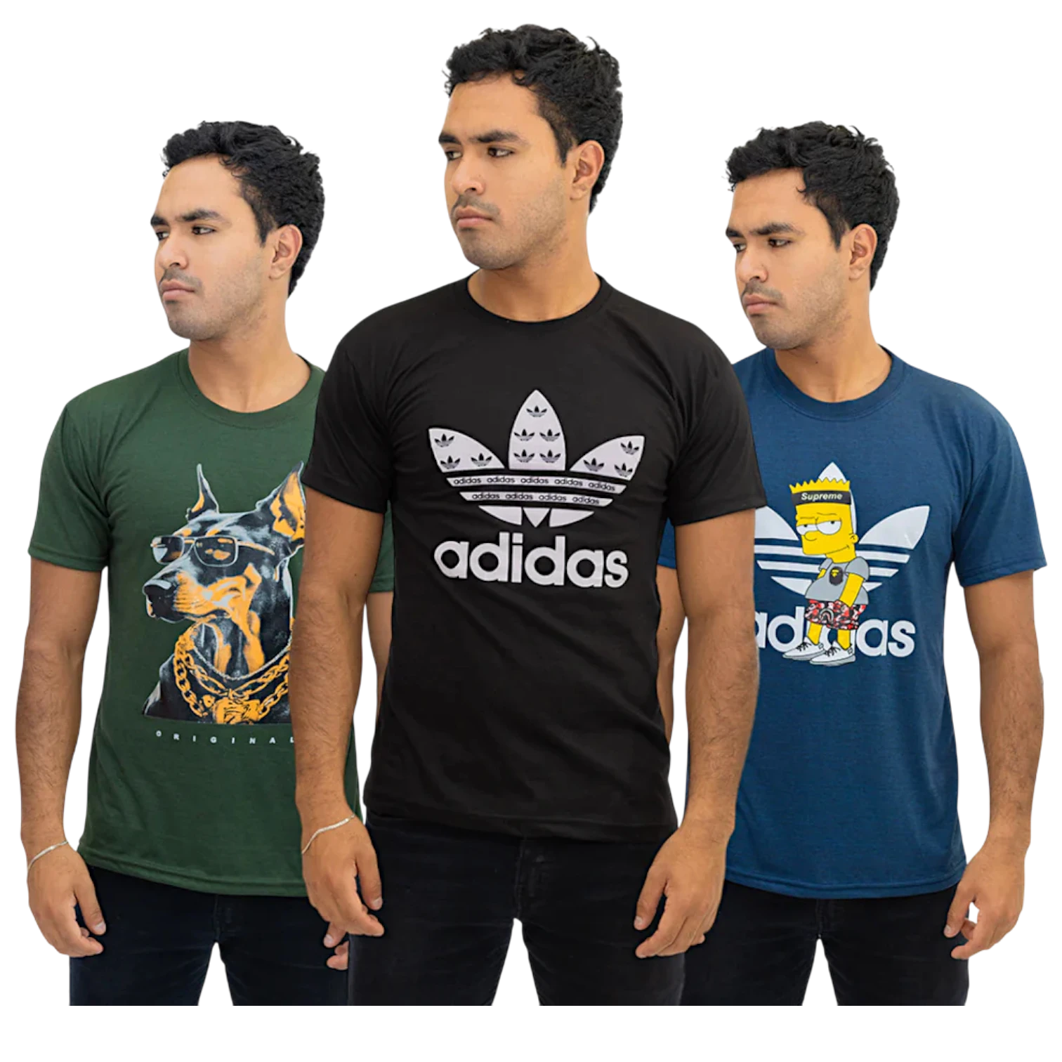 SET MISTERIOSO x 3 POLOS M/C ESTAMPADO