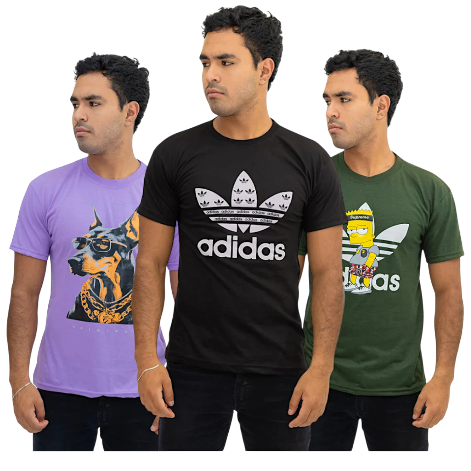 SET MISTERIOSO x 3 POLOS M/C ESTAMPADO