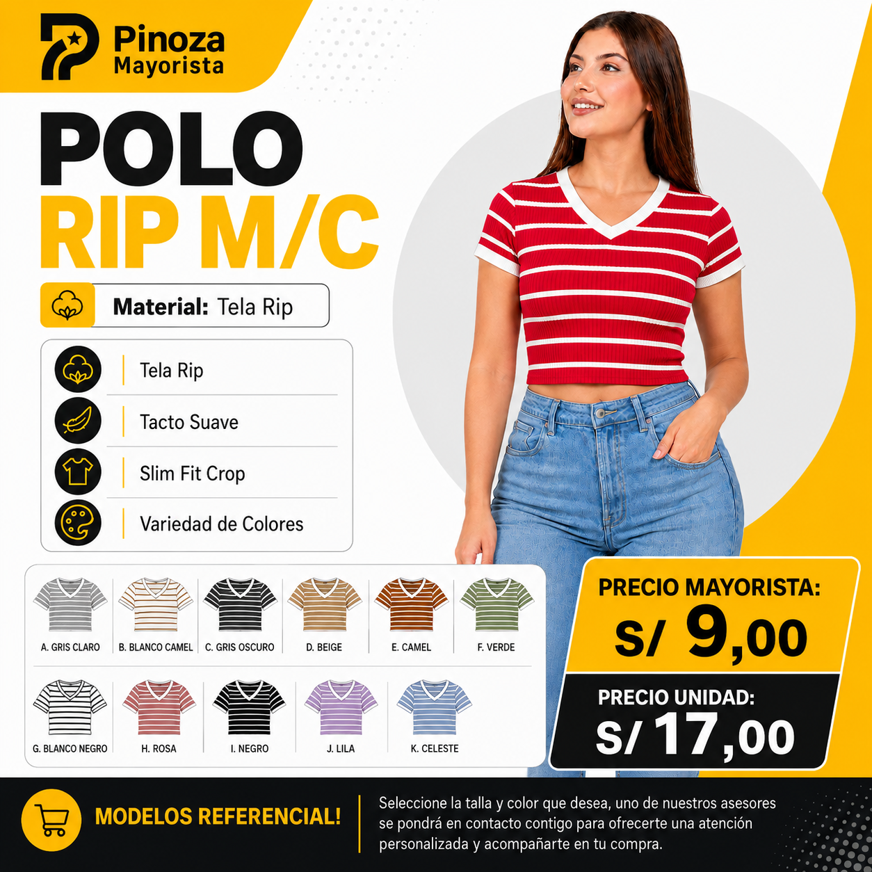 POLO  RIP M/CORTA