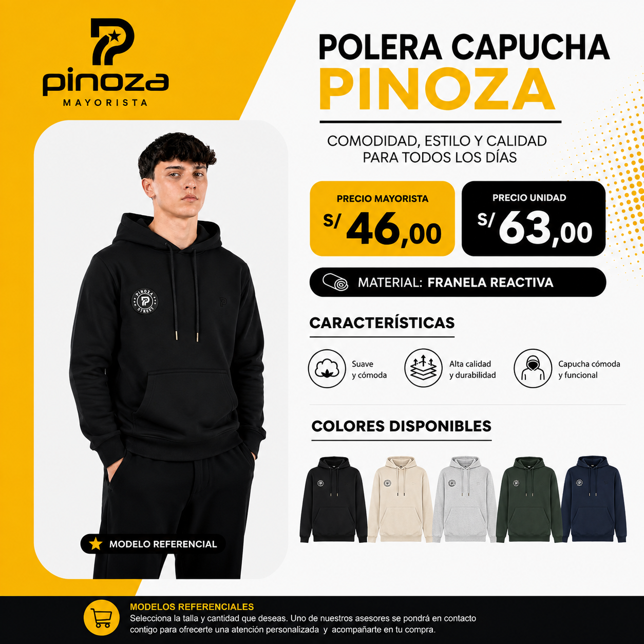 POLERA CAPUCHE PINOZA