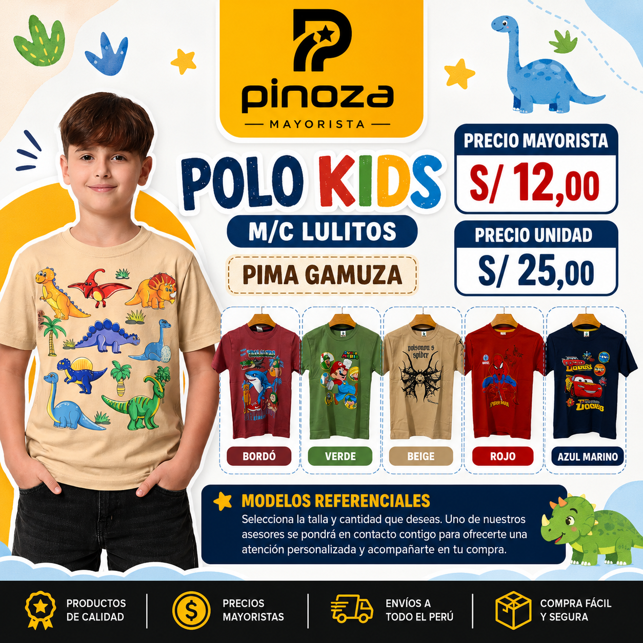 POLO KIDS M/C ANIMADOS