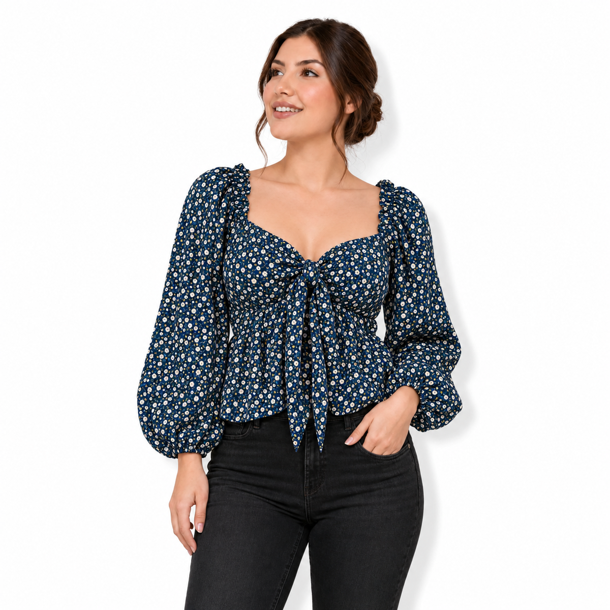 BLUSA FLORAL LAZO