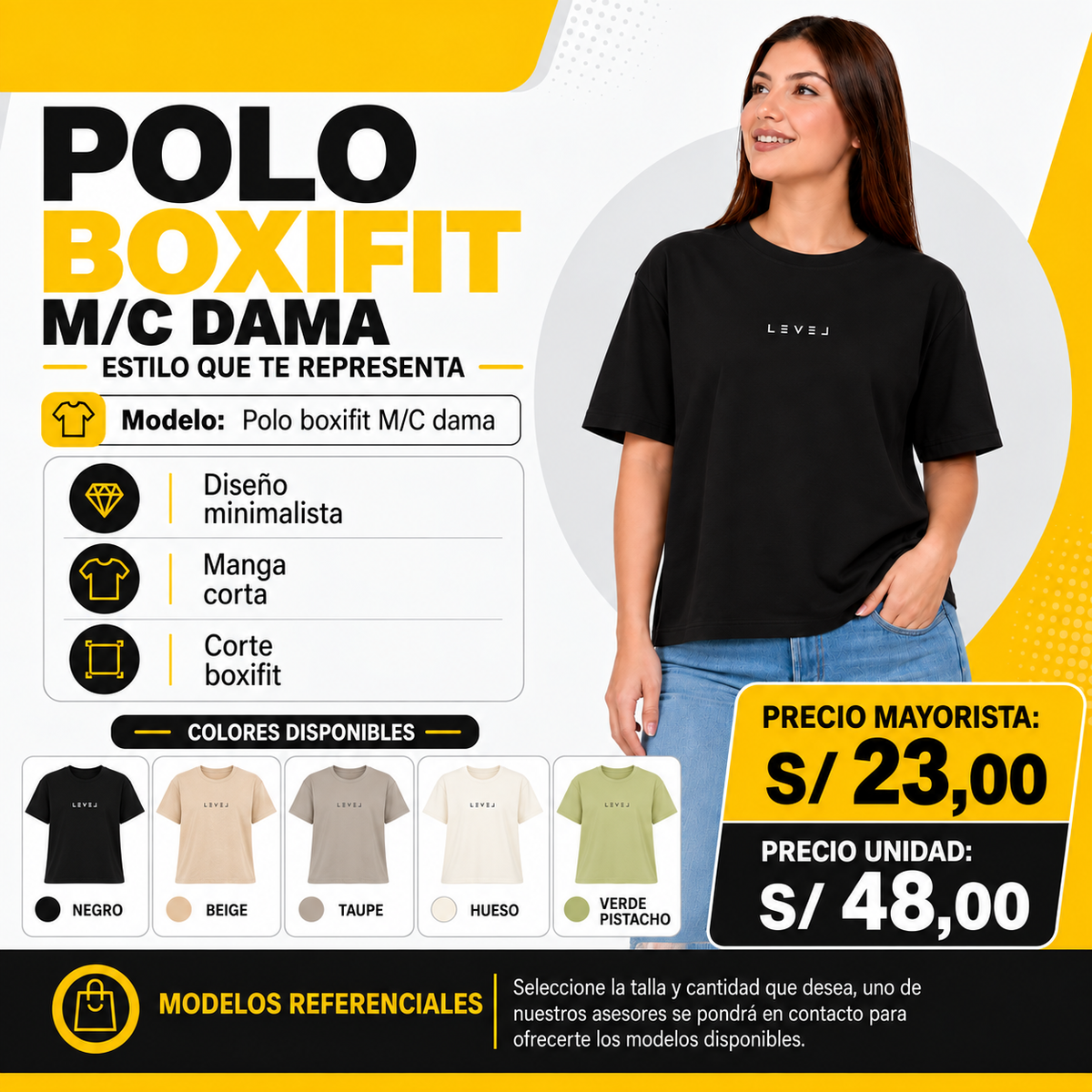 POLO BOXIFIT M/C DAMA