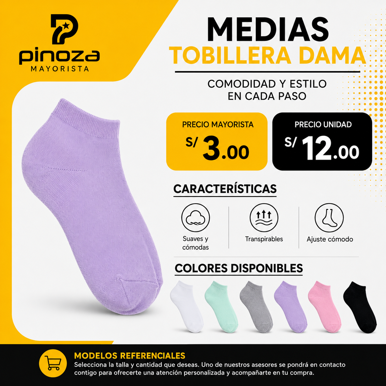 MEDIAS TOBILLERAS DAMA