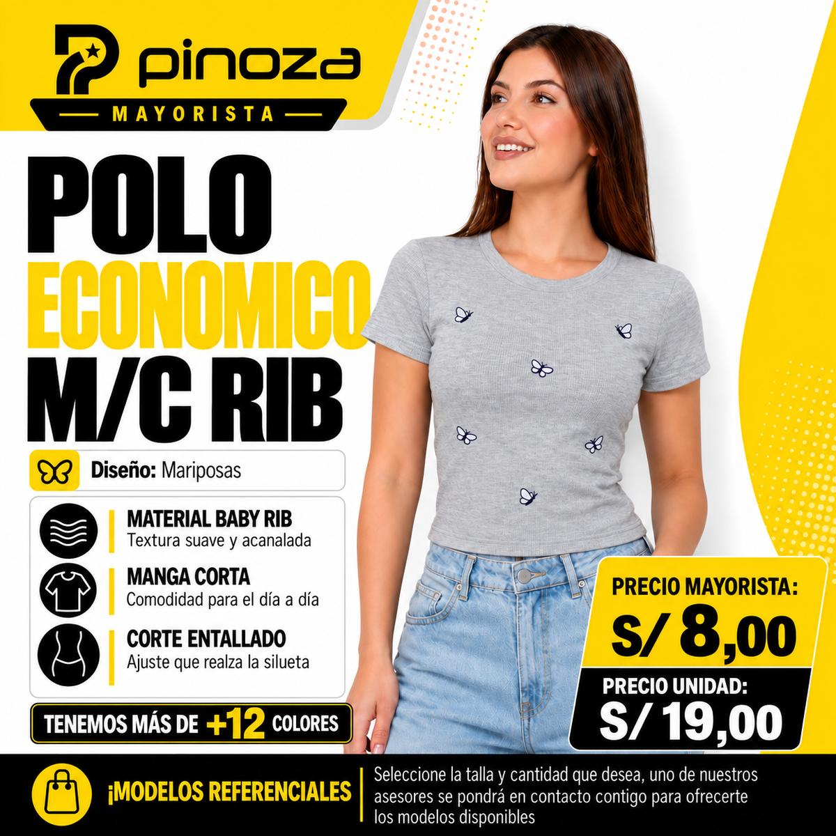 POLO ECONOMICO M/C RIB