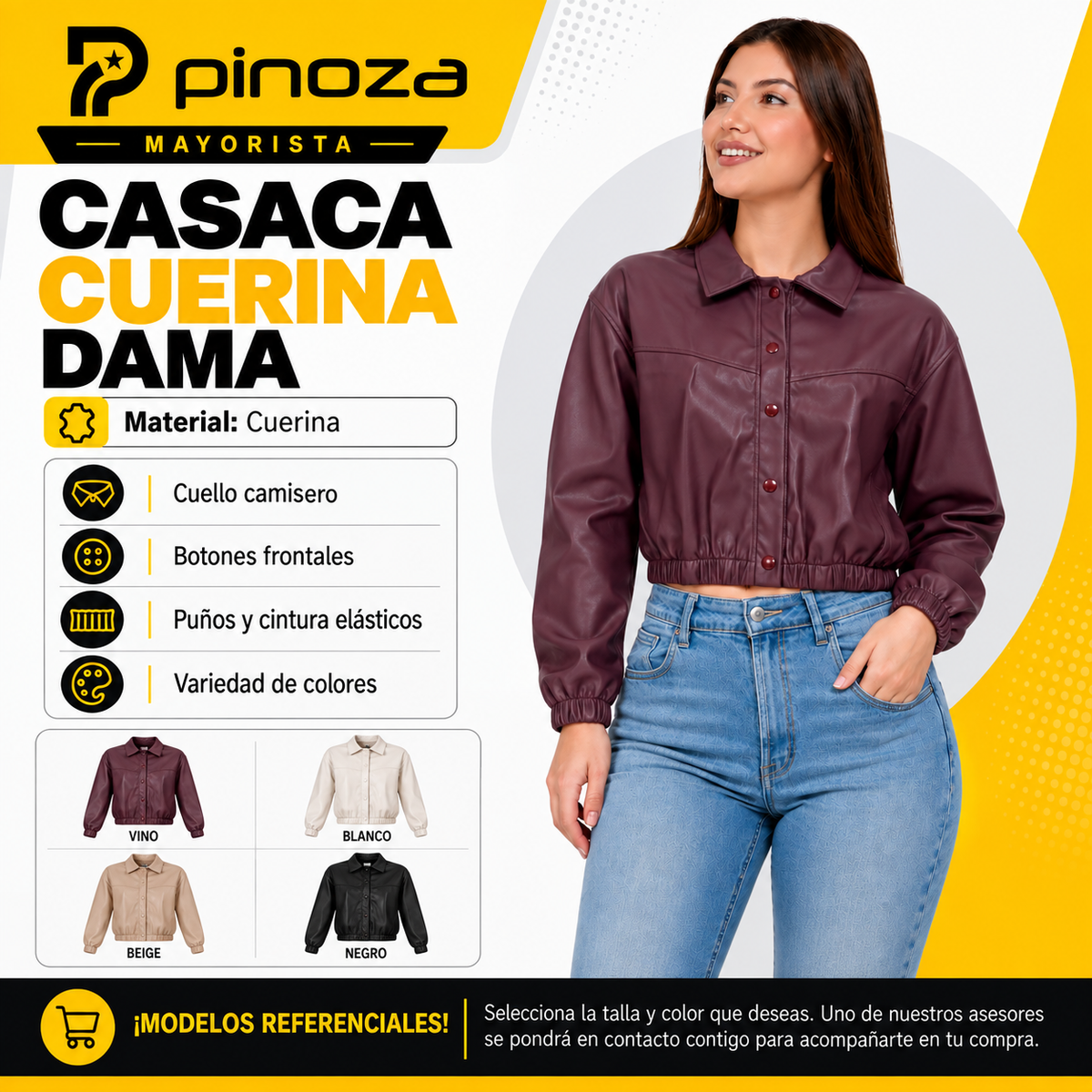 CASACA CUERINA DAMA