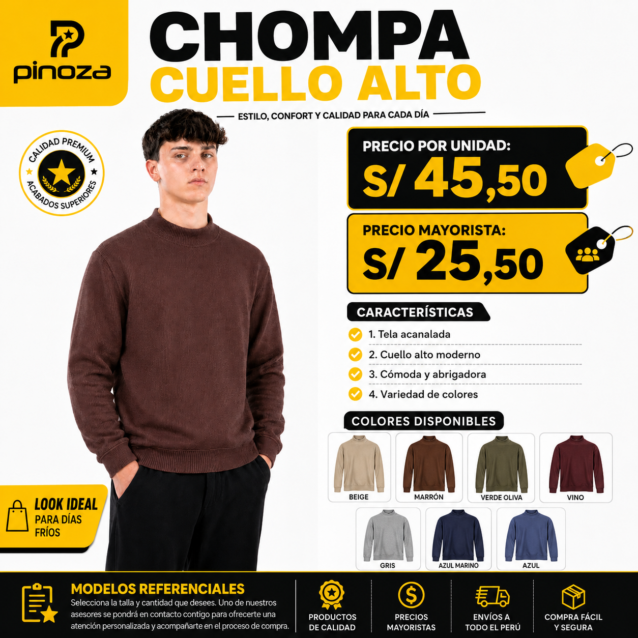 CHOMPA CUELLO ALTO