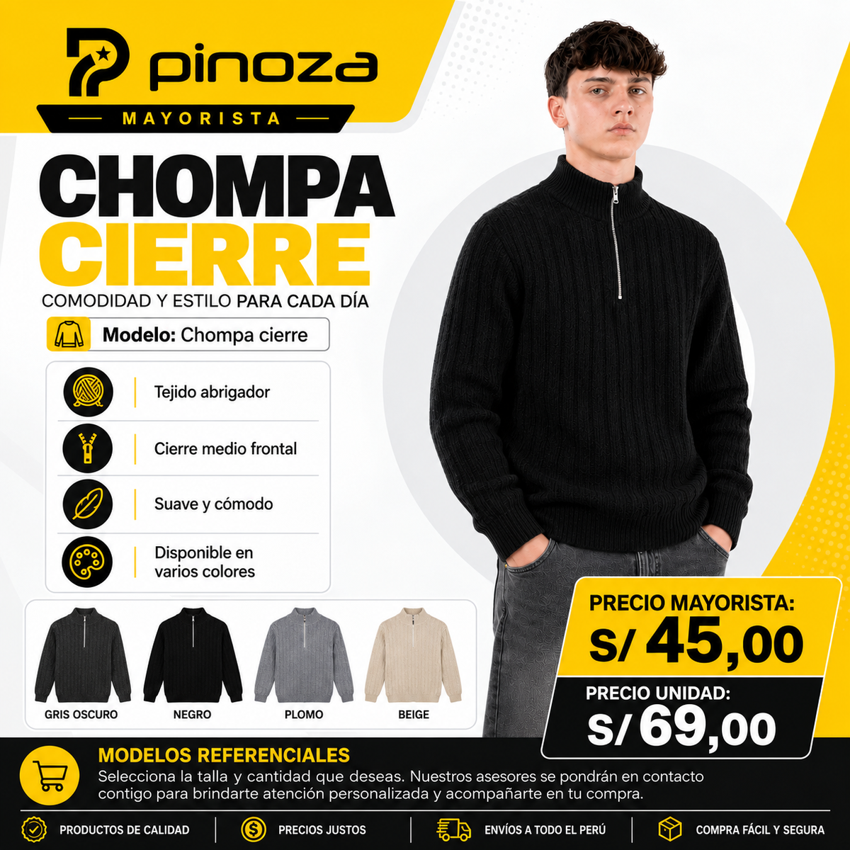 CHOMPA CIERRE MEN