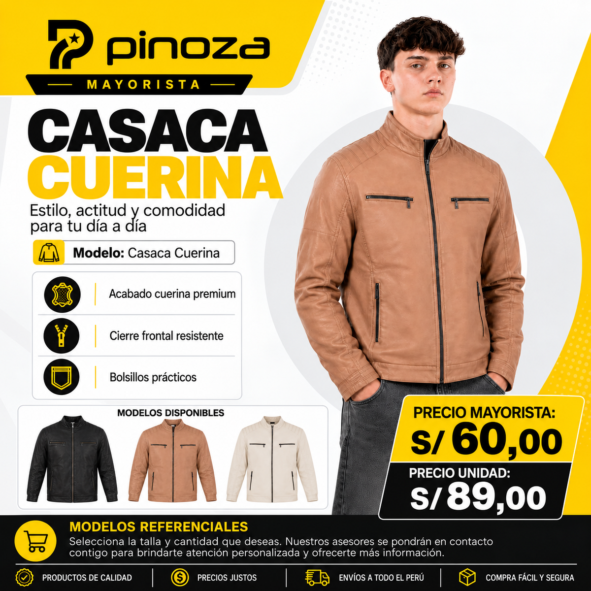 CASACA CUERINA MEN