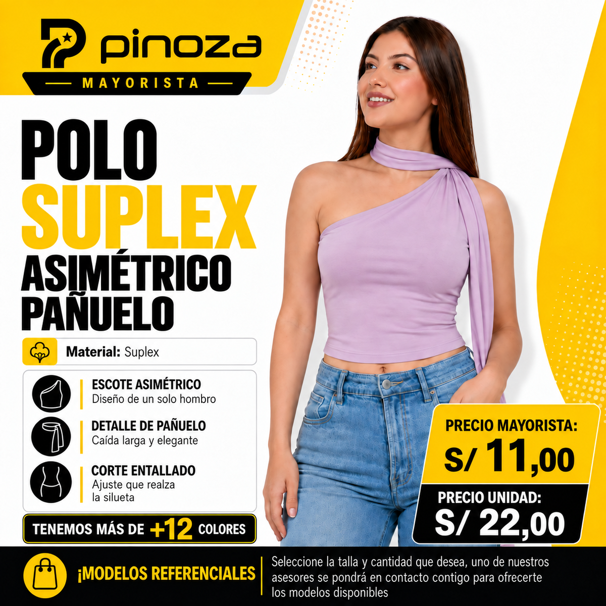 POLO SUPLEX ASIMÉTRICO PAÑUELO