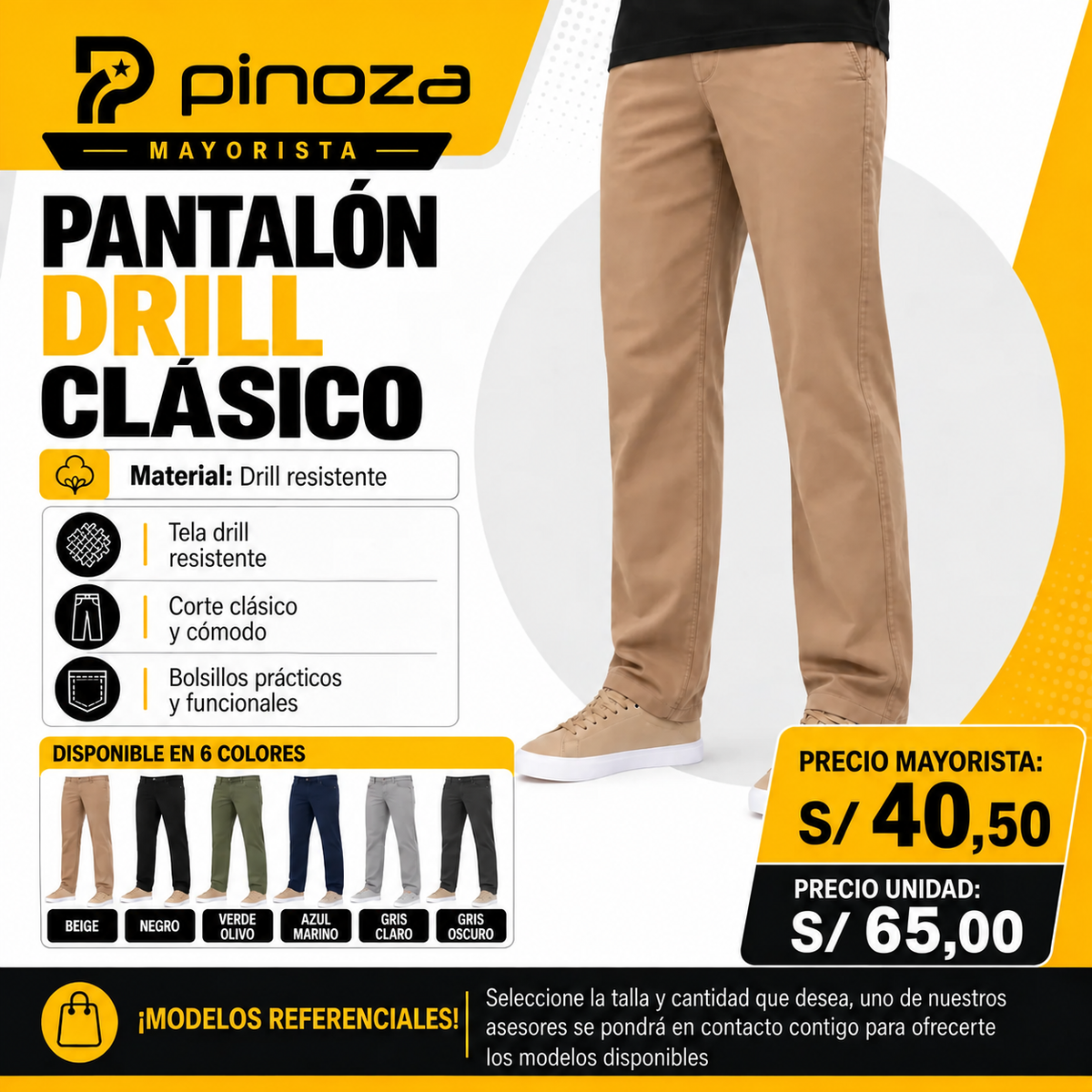 PANTALÓN DRILL CLASICO