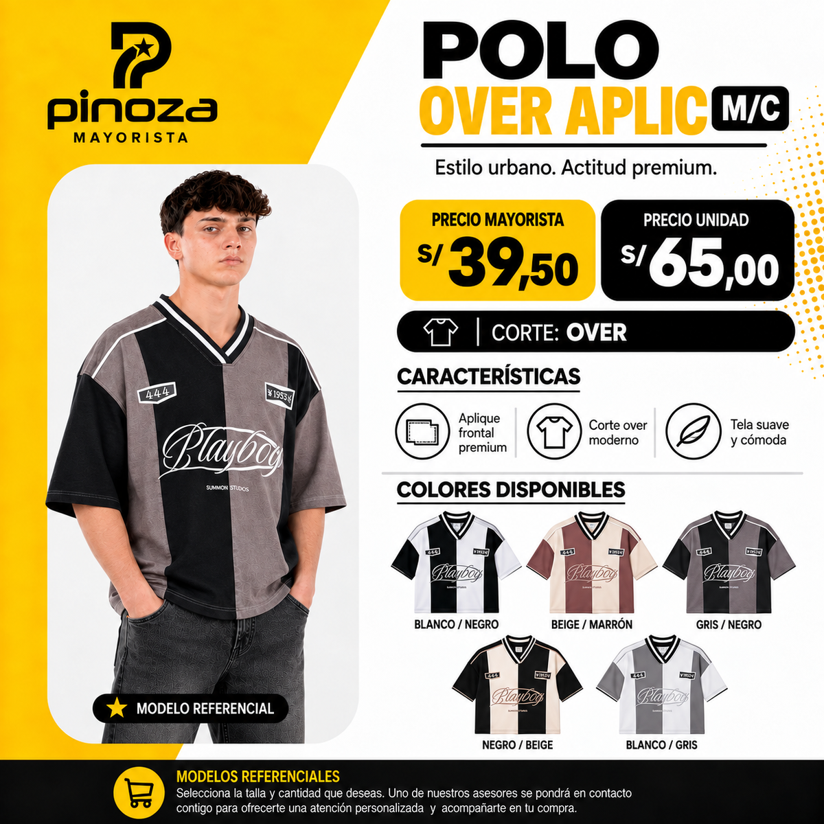 POLO OVER APLIC M/C