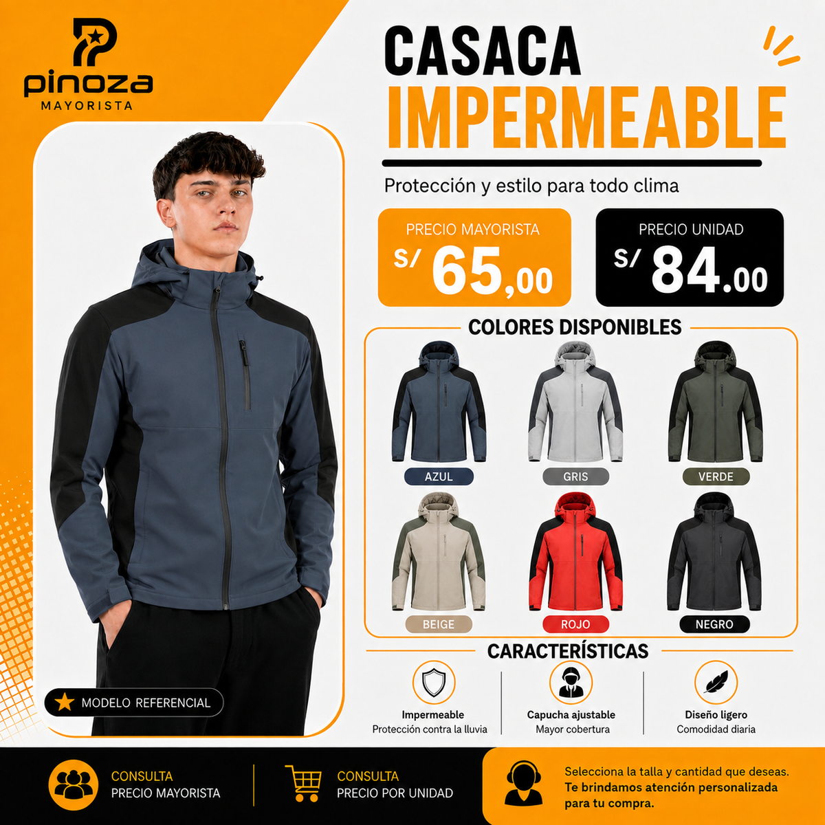 CASACA IMPERMEABLE