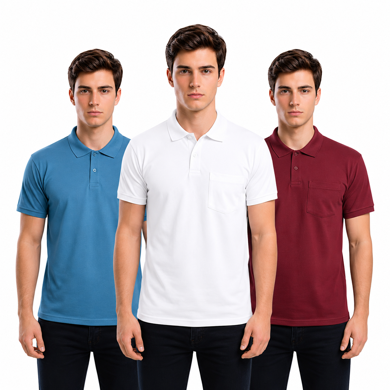 SET MISTERIOSO  x 3 POLOS CAMISERO
