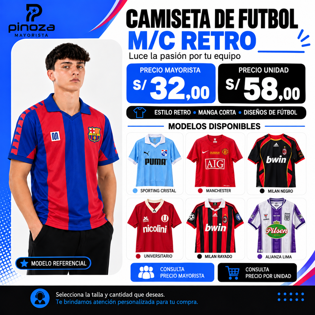 CAMISETA DE FUTBOL M/C RETRO