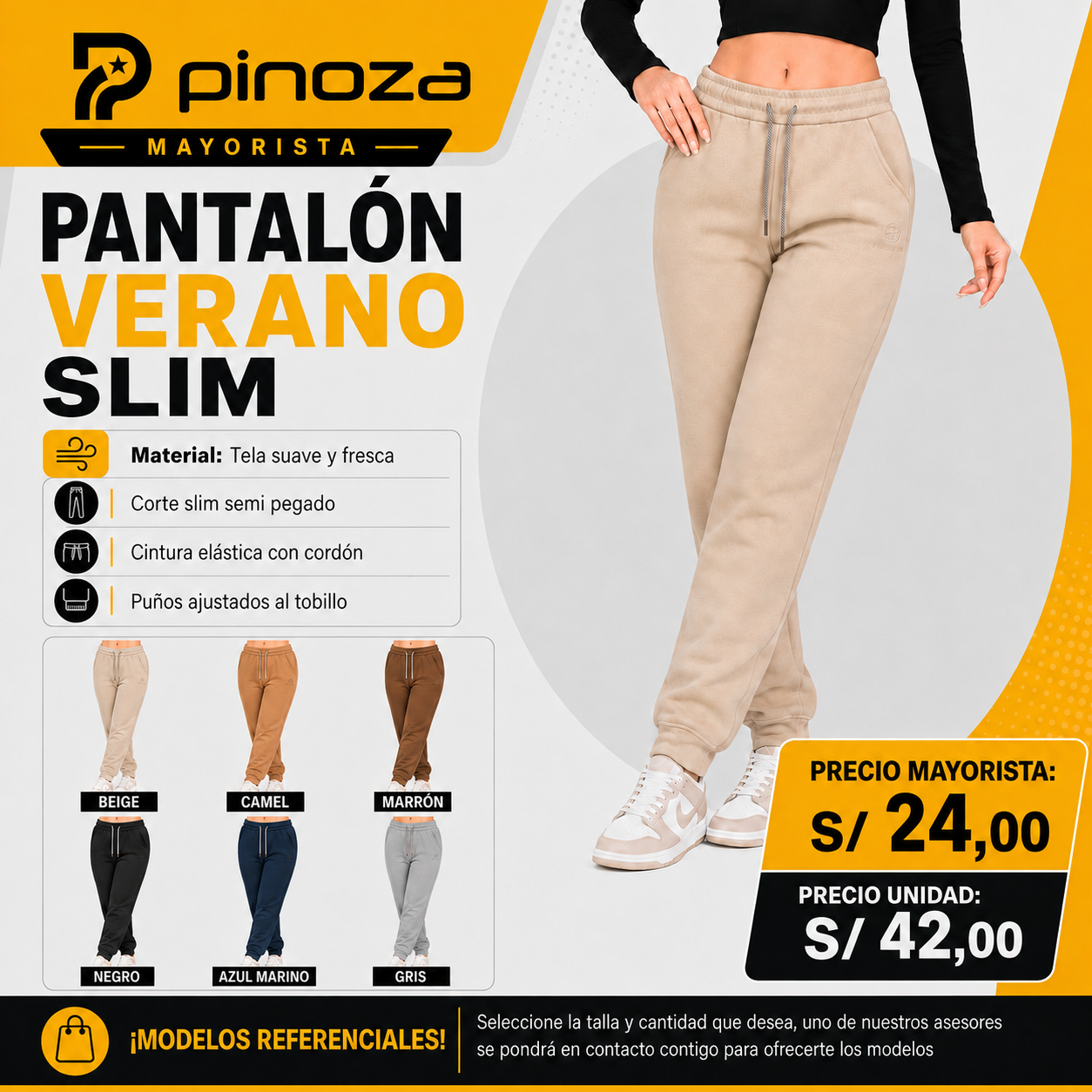 PANTALON VERANO DAMA SLIM