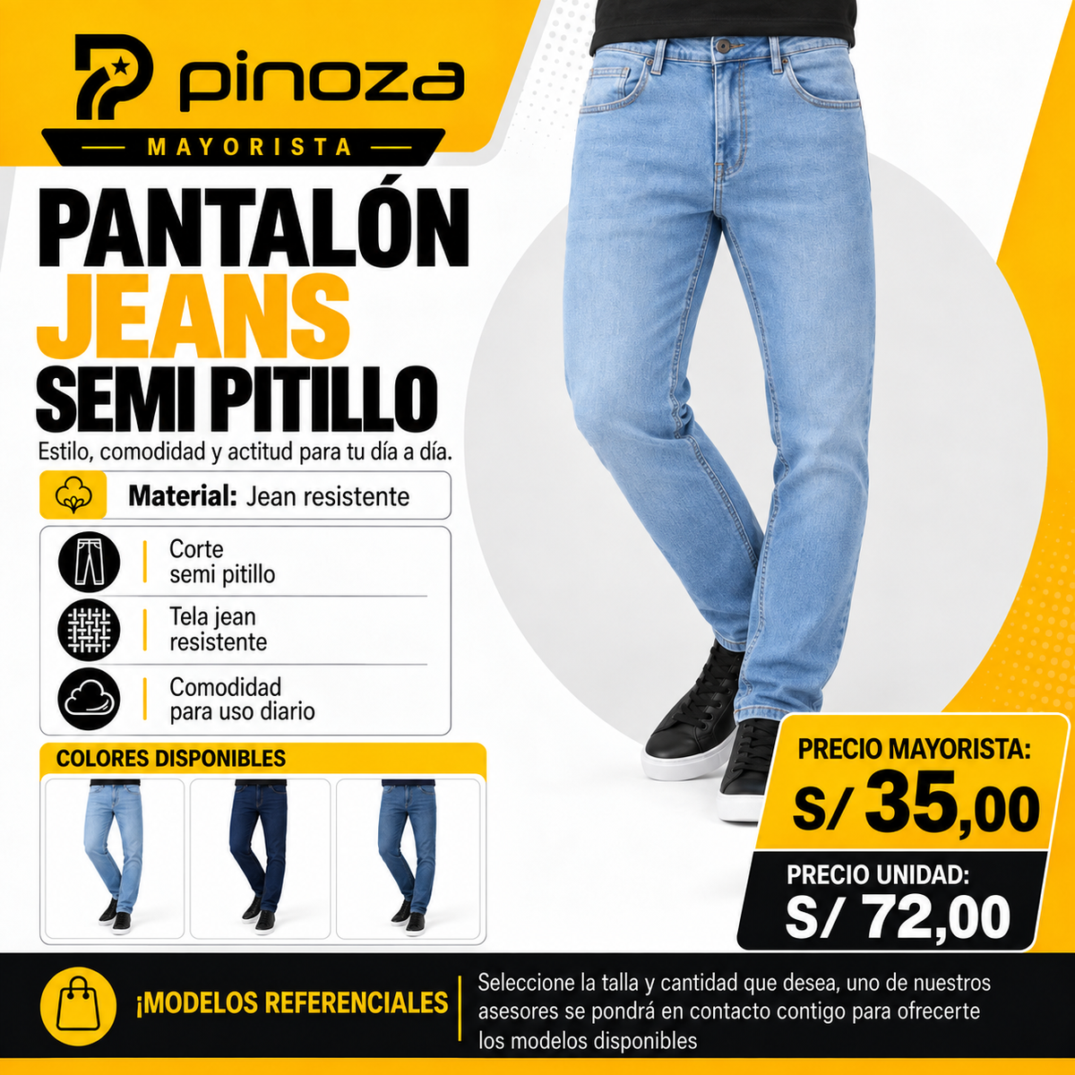 PANTALON JEAN SEMI JHORMAT