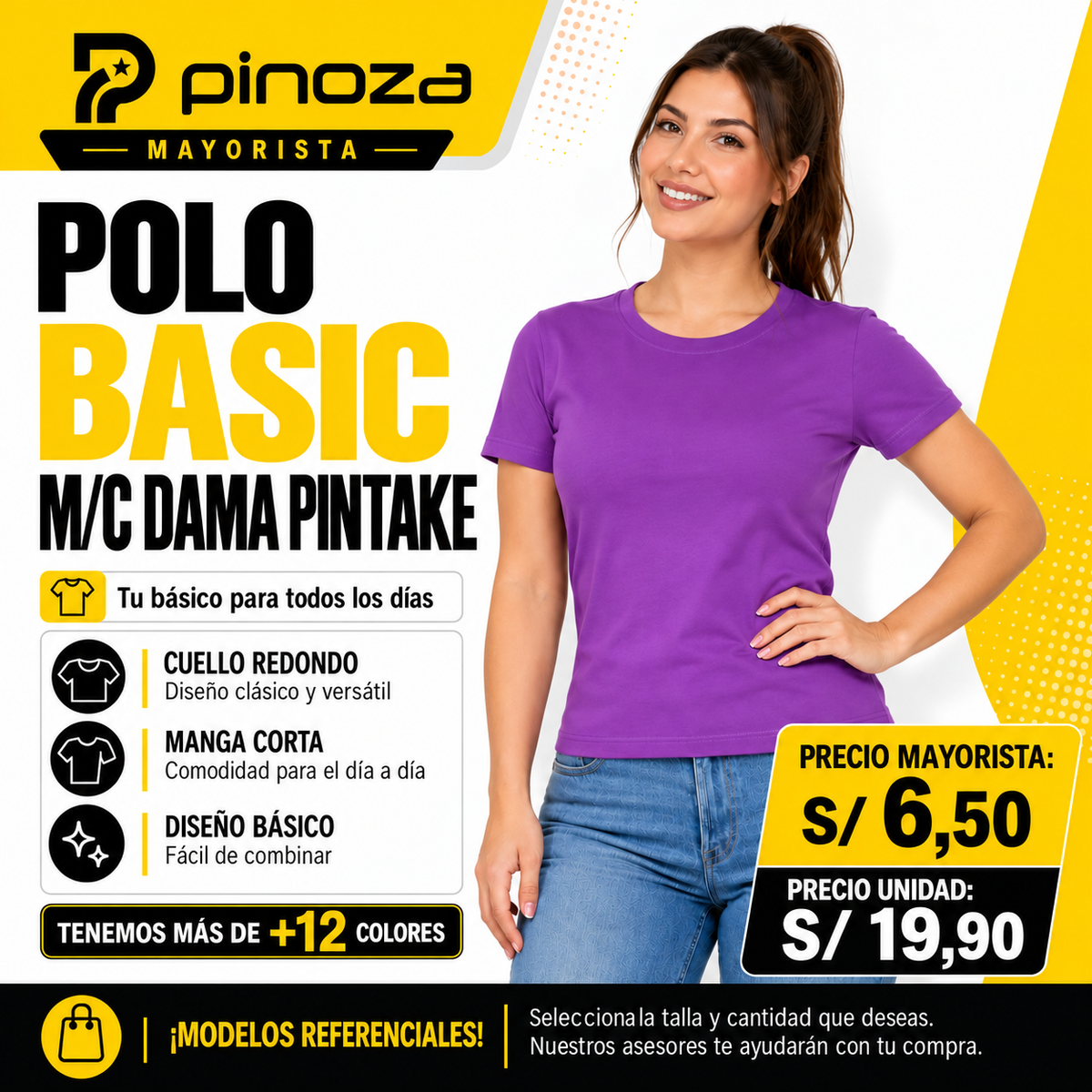 POLO BASIC M/C DAMA PINTAKE
