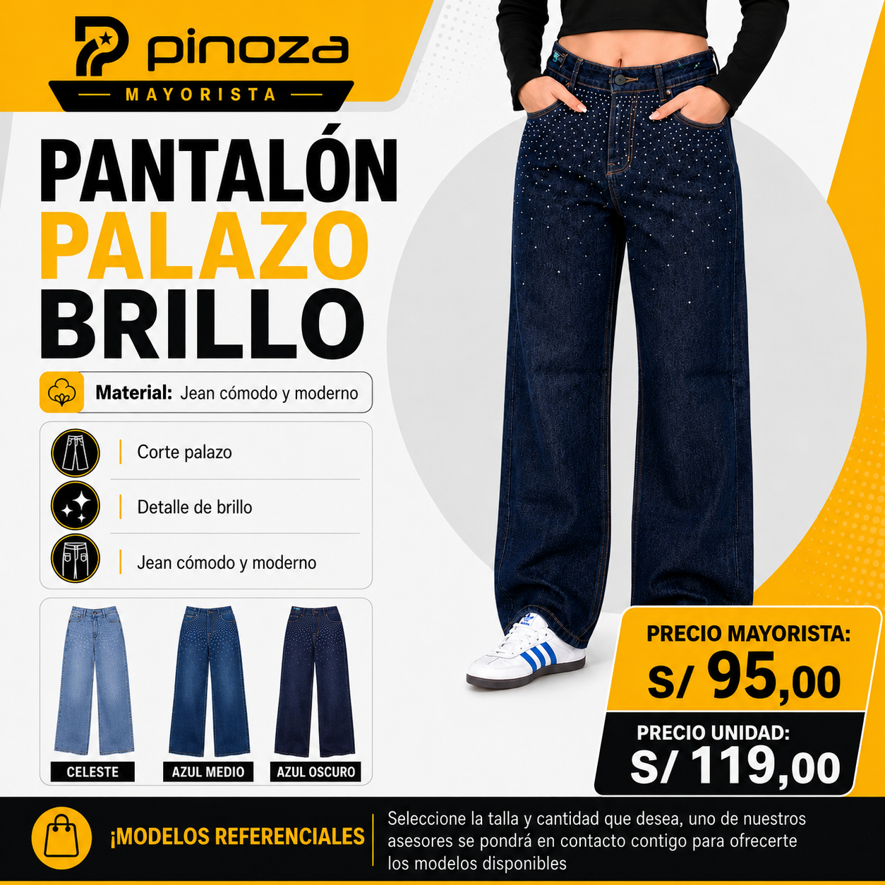 PANTALON PALAZO BRILLO