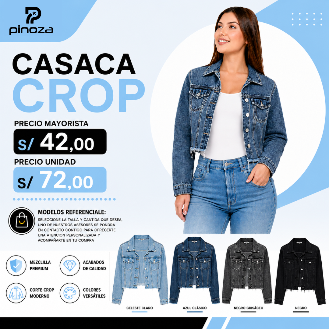 CASACA JEANS CROP