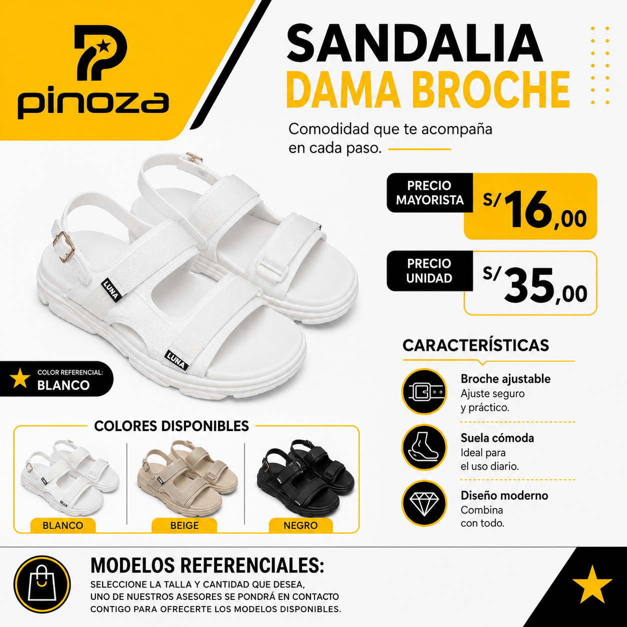 SANDALIA DAMA BROCHE