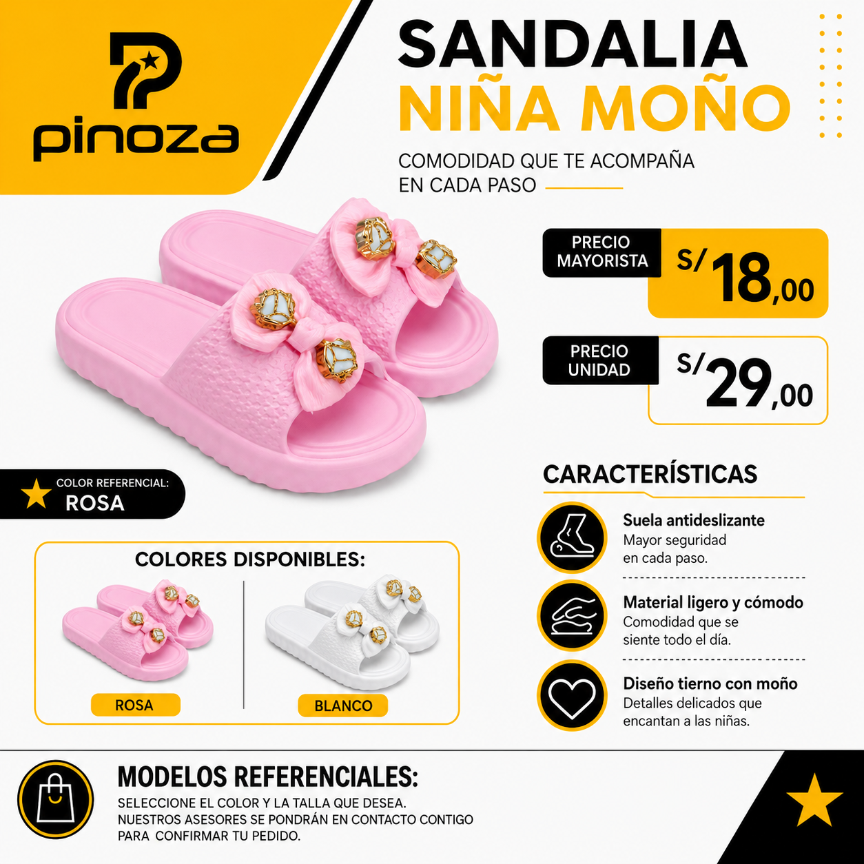 SANDALIA NIÑA MOÑO