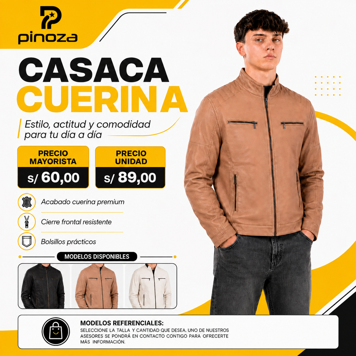 CASACA CUERINA MEN