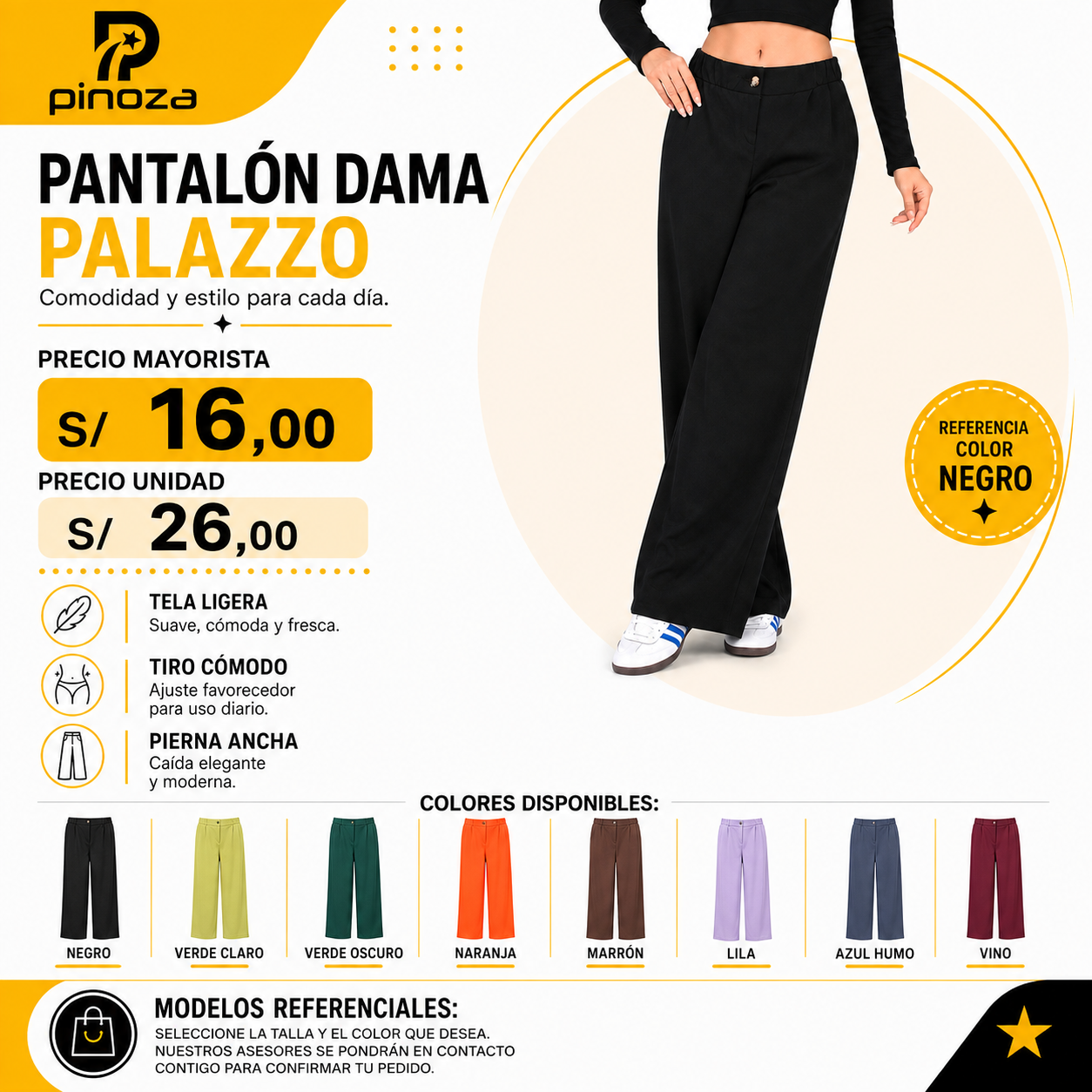 PANTALON PALAZO DAMA