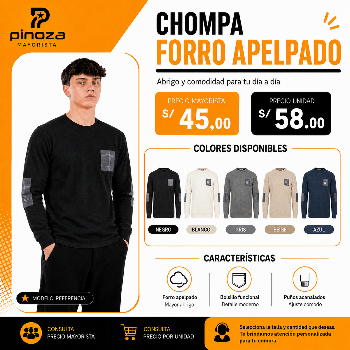 CASACA FORRO APELPADO