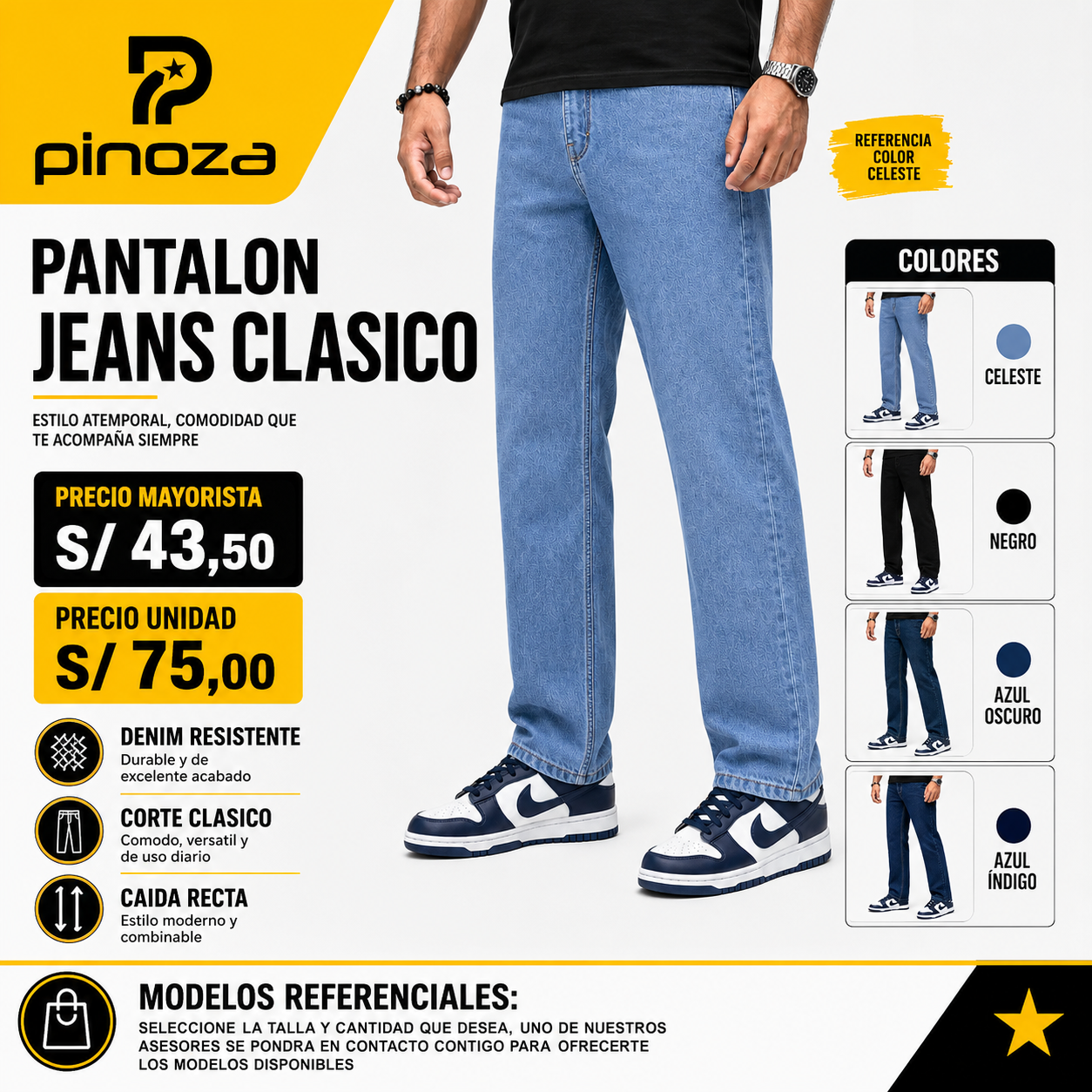 PANTALÓN JEANS CLASICO