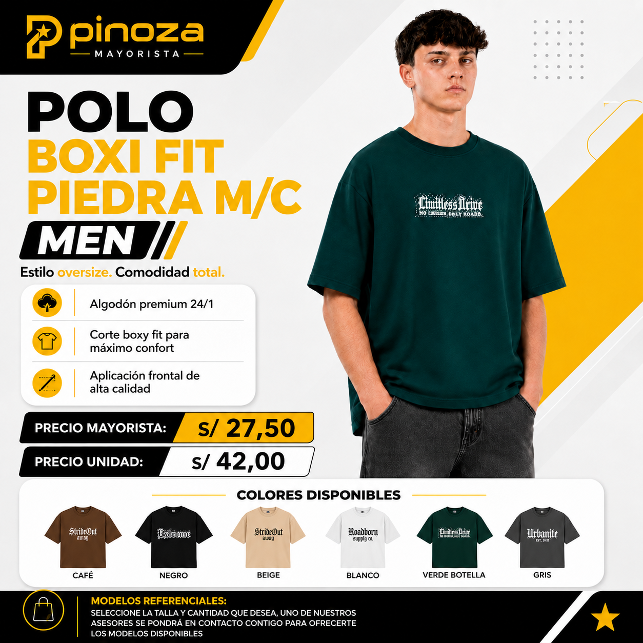 POLO BOXI FIT PIEDRA M/C